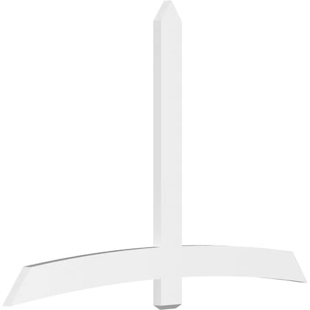 Ekena Millwork Bellingham Architectural Grade PVC Gable Bracket, 84"W x 56"H x 2"D x 6"F, 16/12 Pitch GBP084X56X0206BEL00